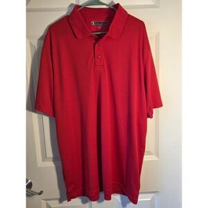 Pebble Beach Dry-Luxe Performance Polo Shirt Mens XXL Red Textured Short Sleeve